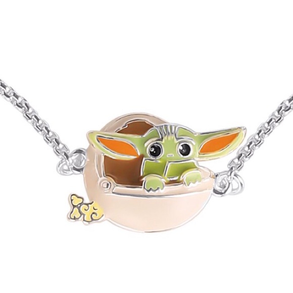Star Wars The Mandalorian The Child Fine Sterling Silver Plated Lariat Bracelet - Picture 6 of 15